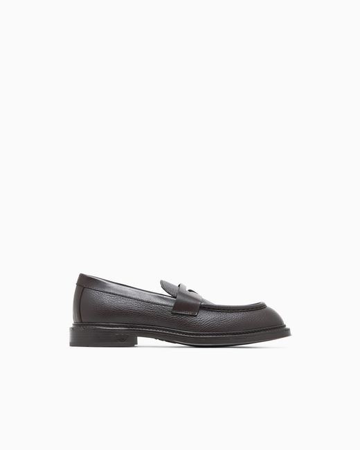 Emporio Armani White Slip-On Loafer for men