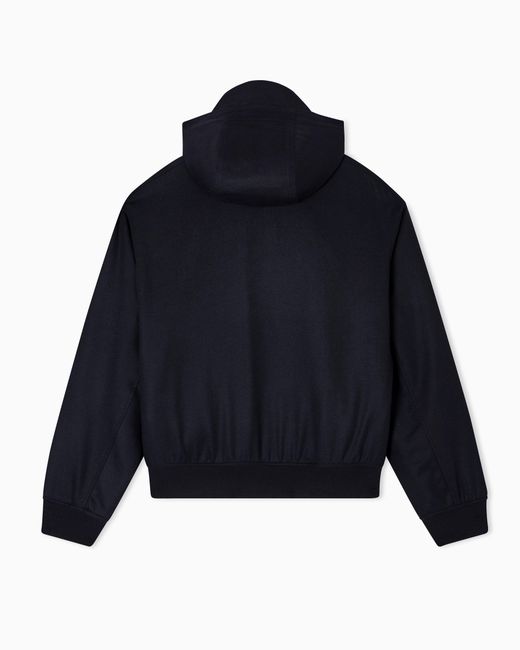 Emporio Armani Blue Hooded Blouson for men