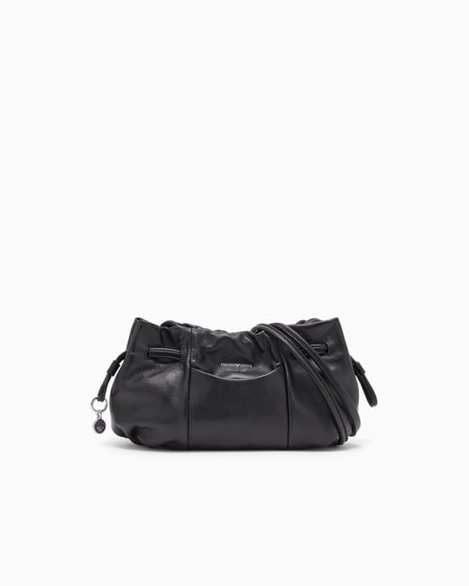 Borsa A Tracolla Piccola Con Coulisse di Emporio Armani in Black