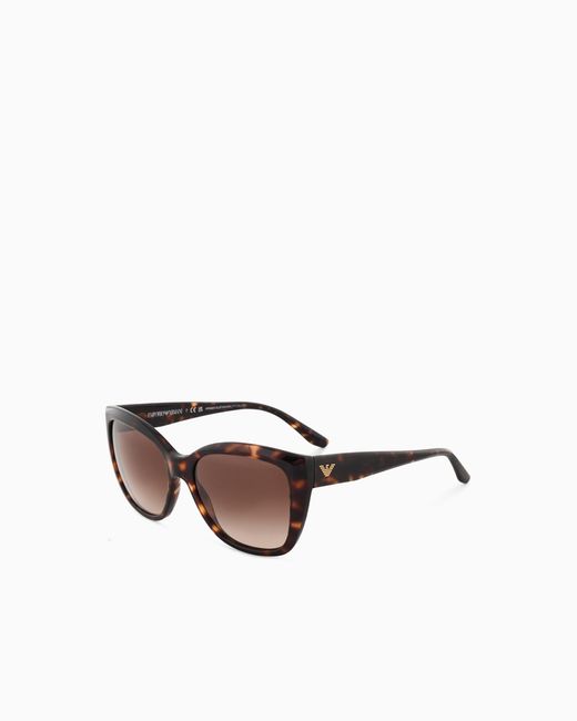Emporio Armani Brown Cat-Eye Sunglasses