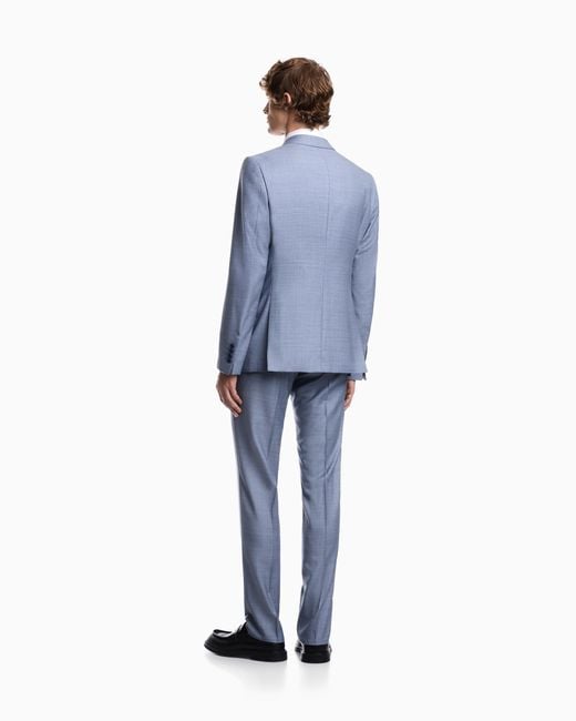 Emporio Armani Blue Lined Suit for men
