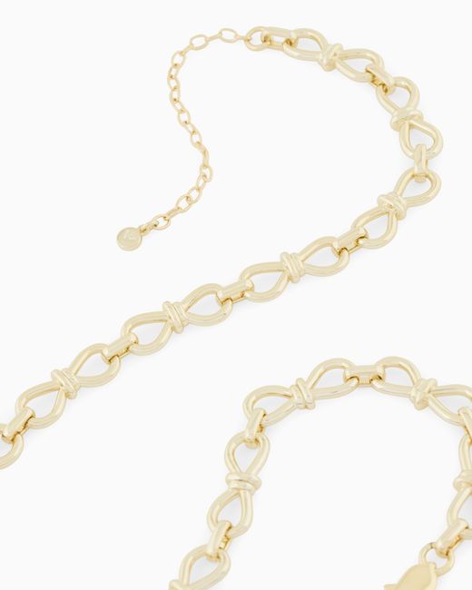 Emporio Armani White Ribbon Chain Necklace