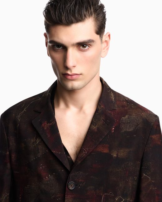 Emporio Armani Purple Single-Breasted Jacket for men