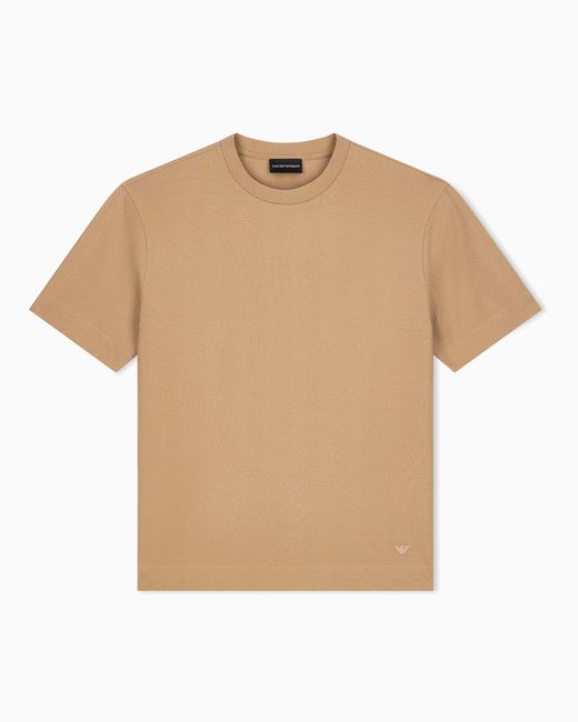 Emporio Armani Natural Jersey Jacquard T-Shirt for men