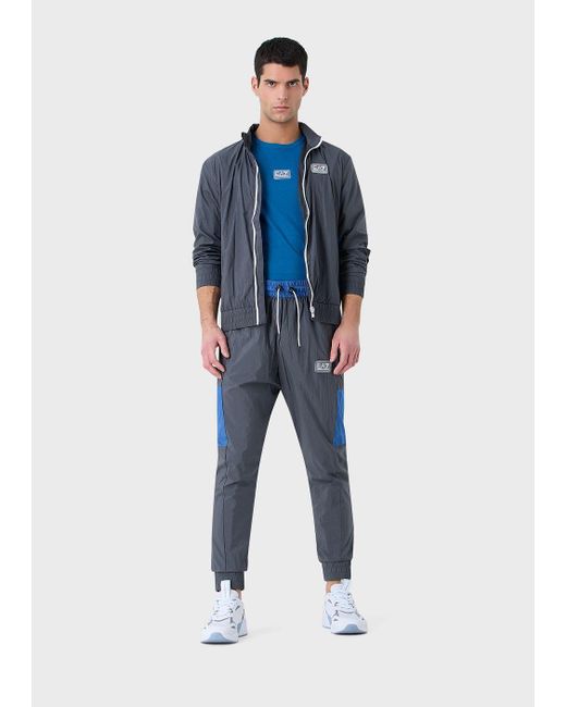 Emporio Armani Technical-fabric Summer Mix Tracksuit in Blue for Men ...