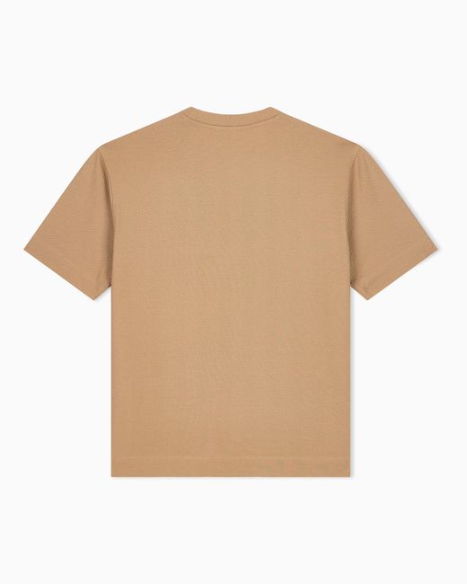 Emporio Armani Natural Jersey Jacquard T-Shirt for men