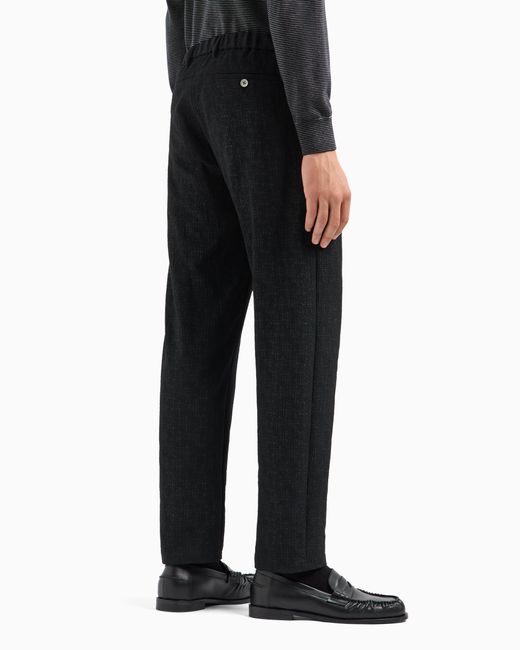 Pantalones Chinos De Tejido Sirsaca Emporio Armani de hombre de color Blue