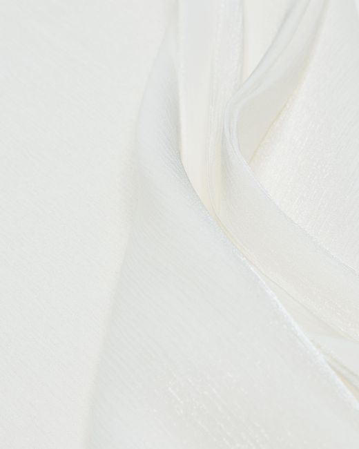 Emporio Armani White Lightweight Sheer Scarf With A Subtle Sheen