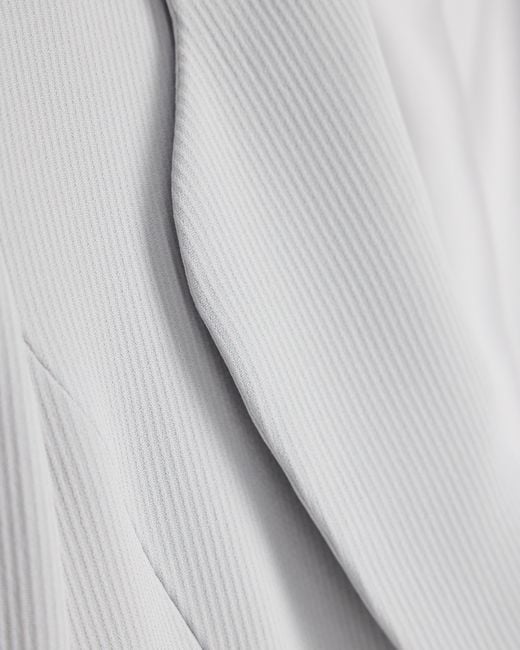 Emporio Armani White Single-Breasted Blazer