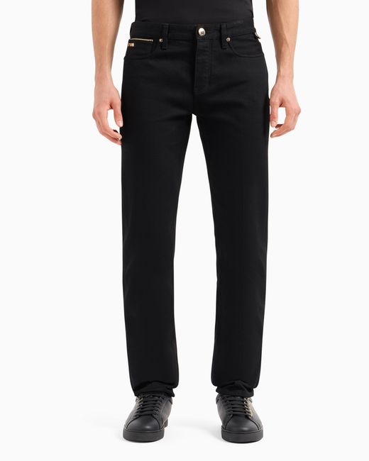 Emporio Armani Black J75 Slim-Fit Jeans for men