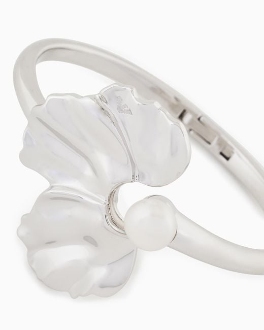 Emporio Armani White Pearl Bangle Bracelet
