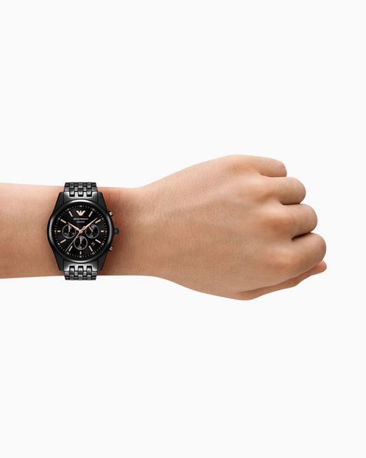 Emporio Armani Black Chronograph Ceramic Watch for men