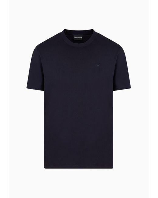 T-shirt Travel Essential En Jersey Mercerisé Emporio Armani pour homme en coloris Blue