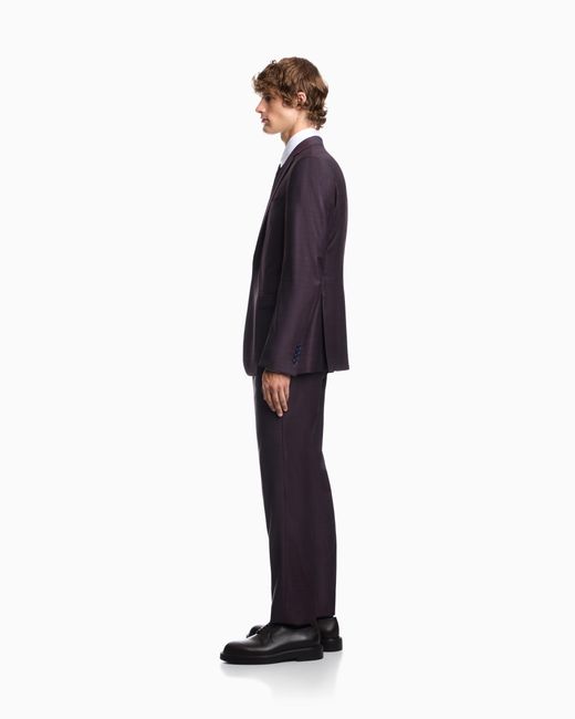 Emporio Armani Purple Lined Suit for men