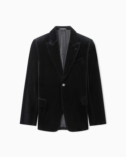 Emporio Armani Black Single-Breasted Jacket for men