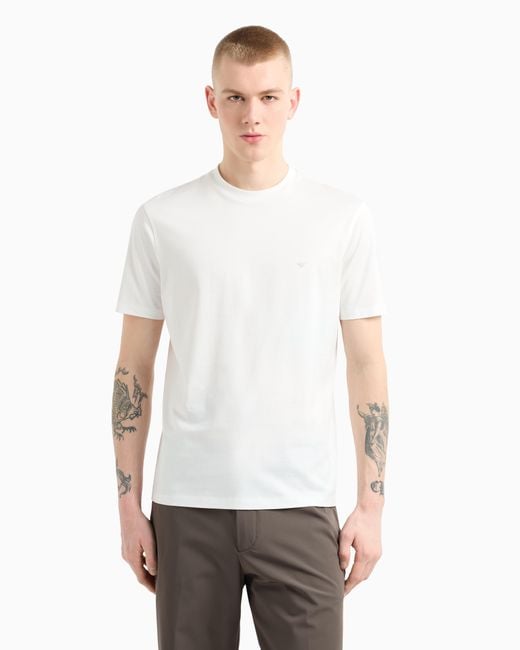 Emporio Armani White Asv Travel Essentials Jersey T-Shirt for men