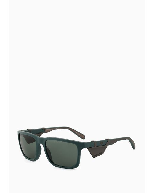Emporio Armani Sonnenbrille Mit Rechteckiger Fassung in Green für Herren