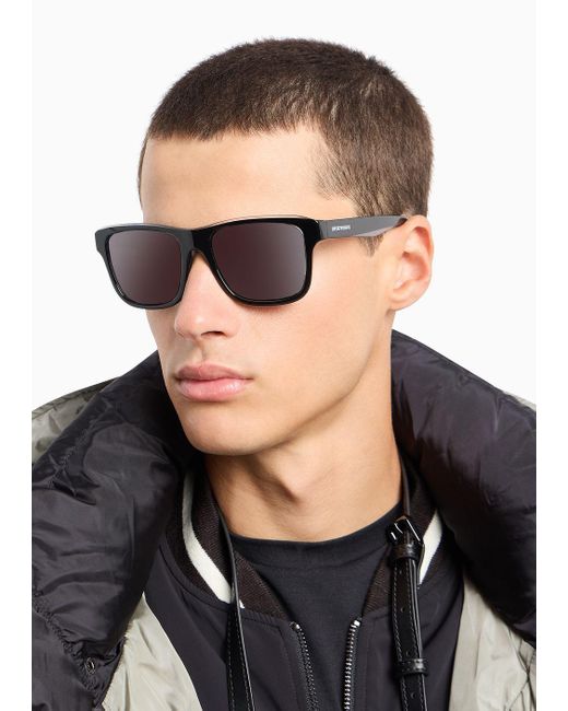 Emporio Armani Black Pillow Sunglasses for men