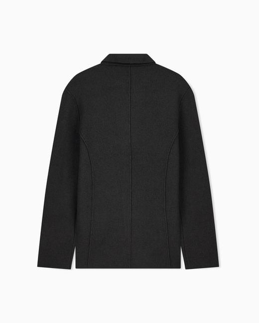 Emporio Armani Black Signature Capsule Collection Boiled Wool Jacket for men