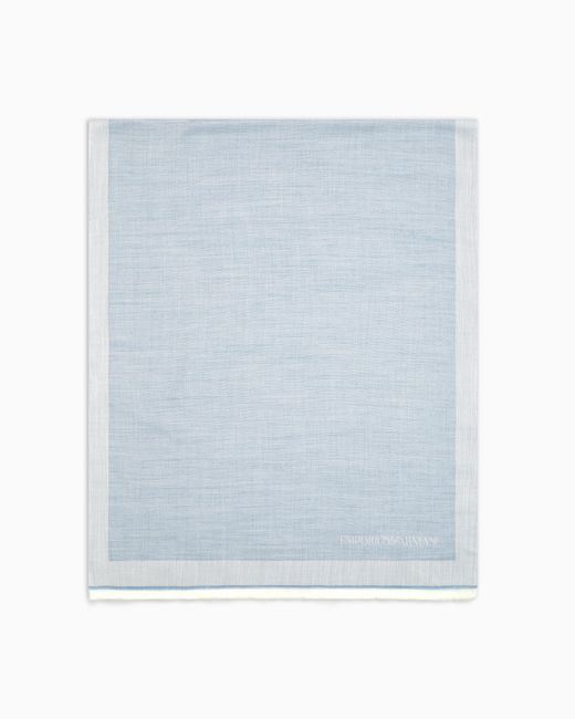 Estola En Mezcla De Lana Y Seda Emporio Armani de hombre de color Blue