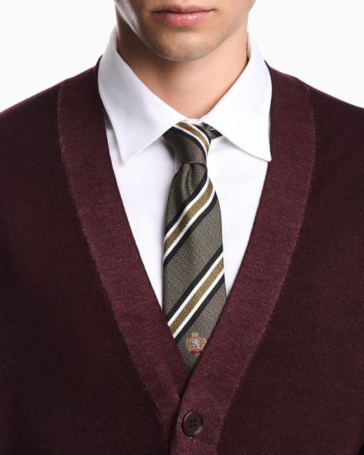 Emporio Armani Purple Cardigan for men