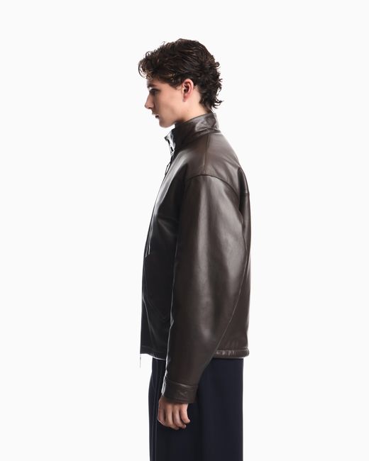 Emporio Armani Brown Reversible Blouson Jacket for men