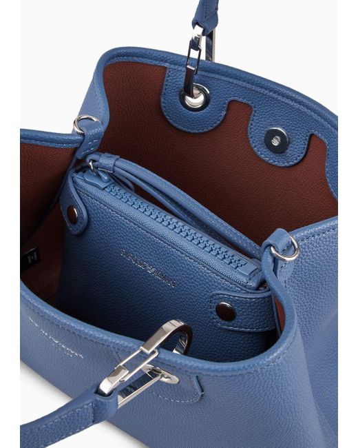 Emporio Armani Blue Kleiner Shopper Myea Bag Mit Hirschprint
