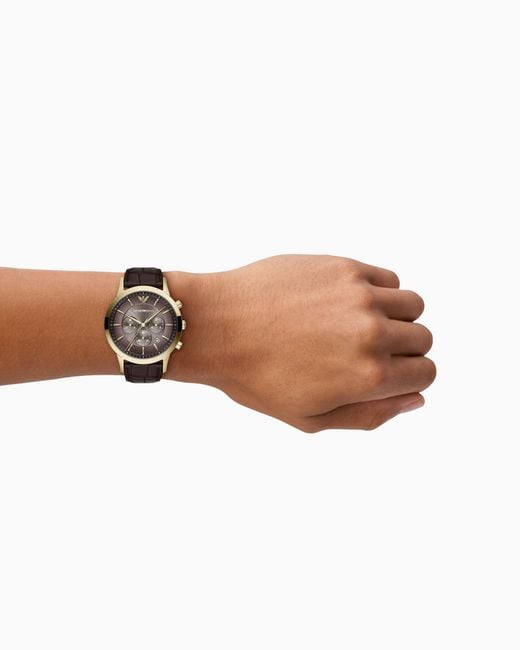Emporio Armani White Archetipo Quartz Chronograph Watch for men