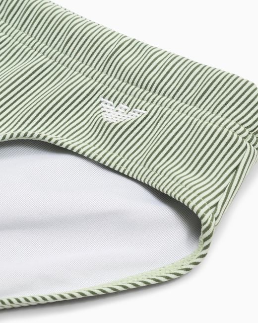 Maillot De Bain Motif À Rayures Emporio Armani pour homme en coloris Green