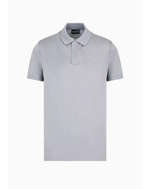 Emporio Armani Gray Polo Shirts for men