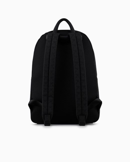 Sac À Dos En Nylon Jacquard Avec Aigle All Over Emporio Armani pour homme en coloris Black