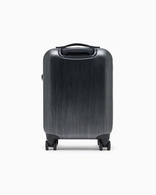 Emporio Armani Black Abs Carry-On Bag With Oversized, Embossed Eagle for men