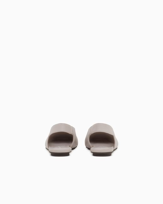 Emporio Armani White Slingback Ballet Flats