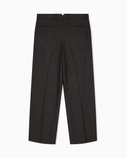 Emporio Armani Black Tailored Trousers for men