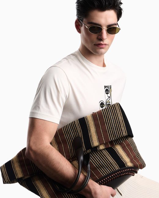 Emporio Armani Black Shopper Bag for men