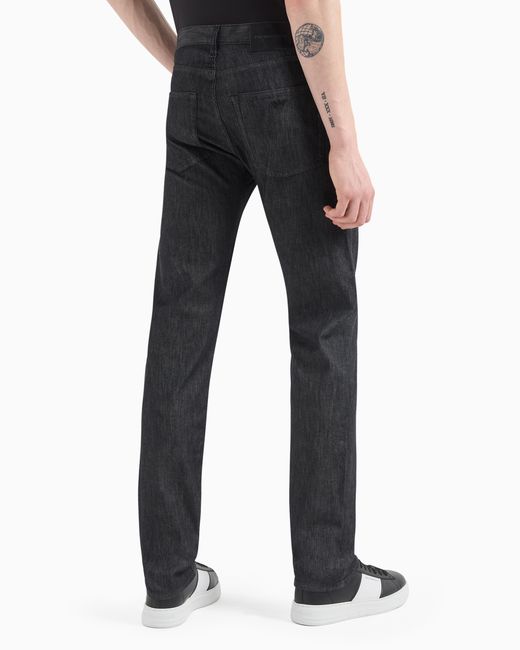 Jean J45 Coupe Classique En Denim Effet Usé 270 G/M2 Emporio Armani pour homme en coloris Black