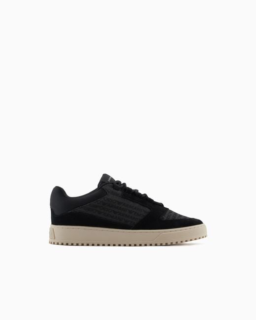 Emporio Armani Black Sneakers With Logo for men