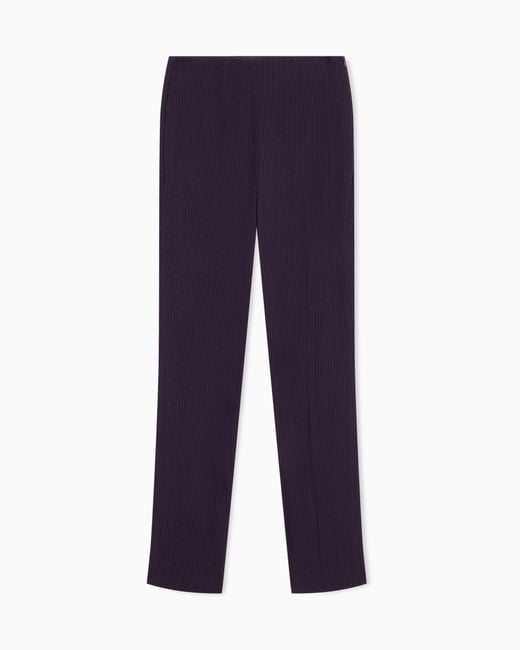 Emporio Armani Blue Straight-Cut Trousers