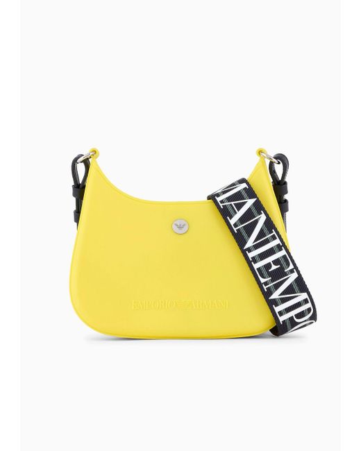 Emporio Armani Yellow Recycled Pvc Gummy Bag Shoulder Bag