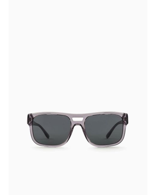 Emporio Armani Gray Pillow Sunglasses Asian Fit for men