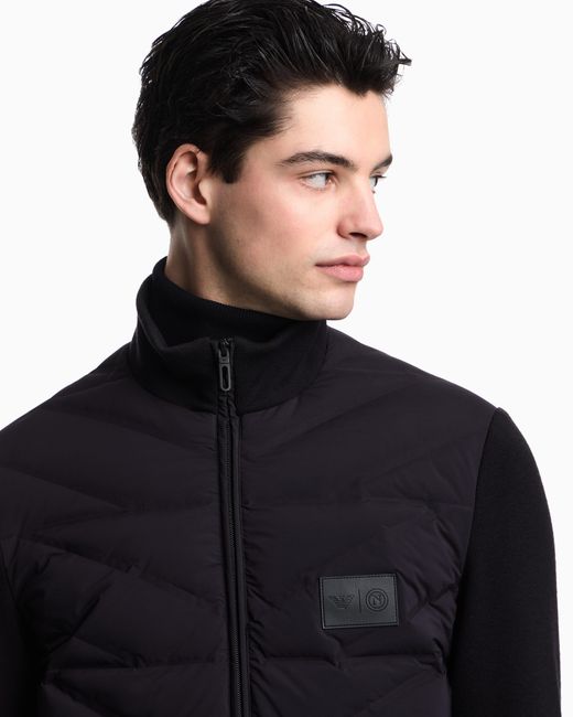 Emporio Armani Blue Ssc Napoli Capsule Nylon Bomber Jacket for men