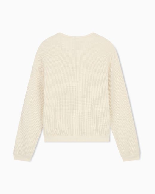Emporio Armani Natural Icon Jersey-Stitch, Henley-Collar Sweatshirt for men
