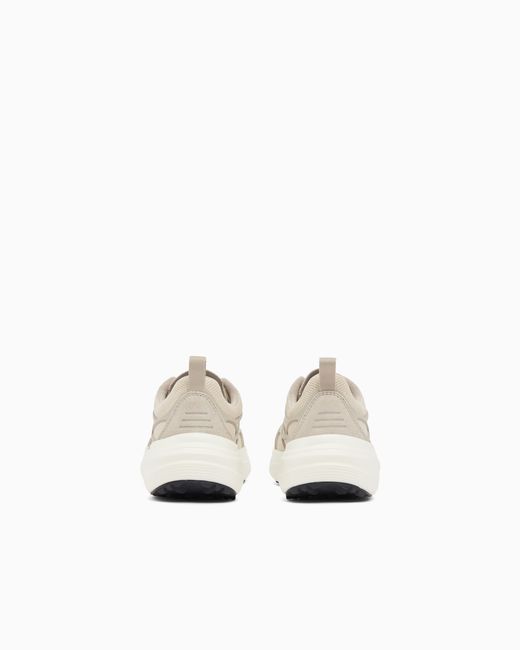 Emporio Armani White Mesh Sneakers With Suede Details Travel Essential for men