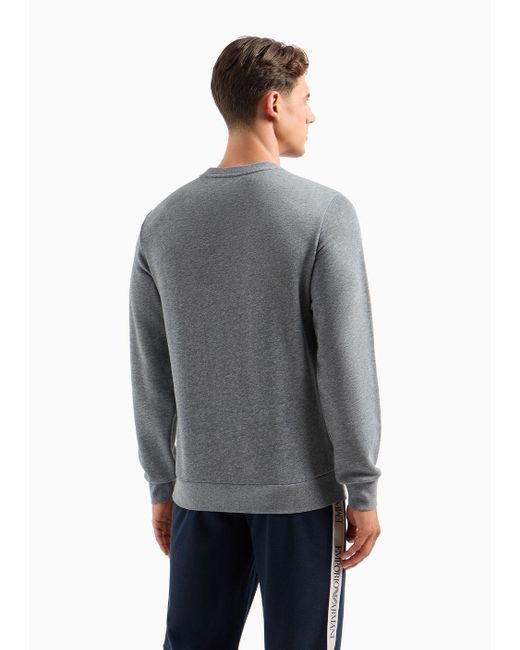 Emporio Armani Gray Loungewear Sweatshirt With Logo for men