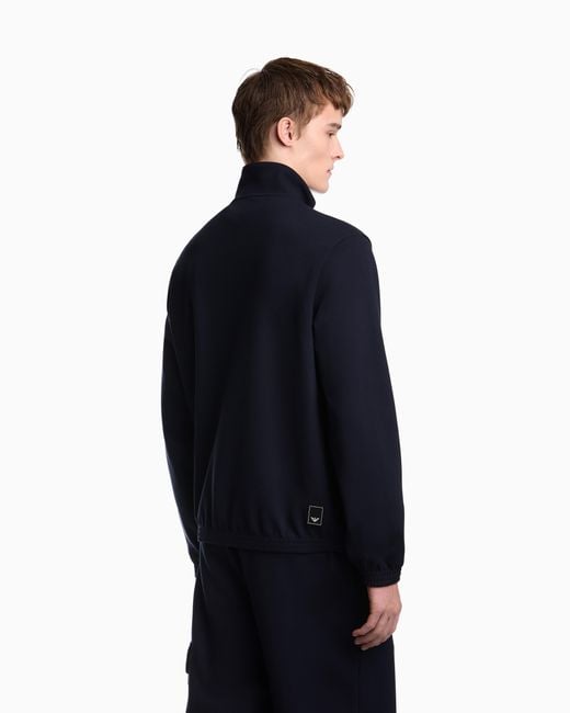 Emporio Armani Blue Full-Zip Sweatshirt for men