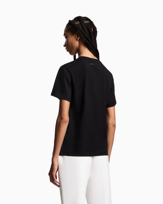 Emporio Armani Black Asv Valentine's Day Capsule Collection Jersey T-Shirt