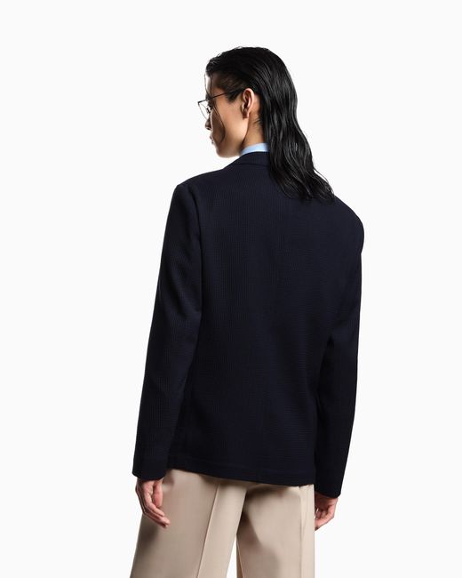 Emporio Armani Blue Single-Breasted Jacket for men
