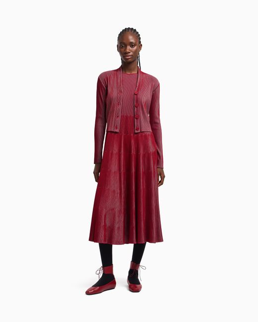 Emporio Armani Red Ärmelloses Kleid