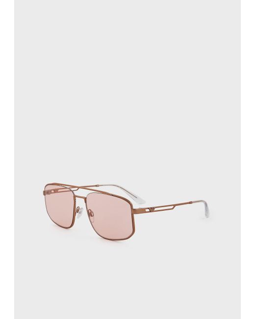 Buy Emporio Armani EA2057-30154Z Sunglasses GREY MIRROR ROSE GOLD w/GREY  MIRROR ROSE GOLD 41mm Online at desertcartINDIA