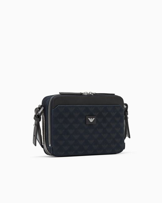 Emporio Armani Blue Crossbody Camera Bag for men